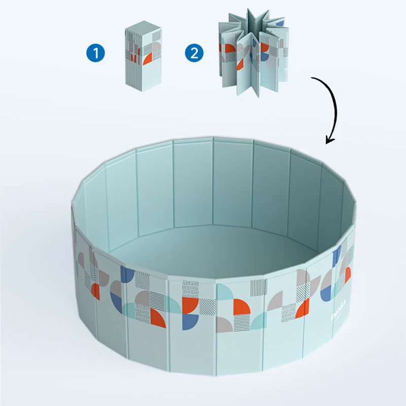 Piscina no inflable de 1,6/1,2 M, piscinas familiares grandes plegables para niños, juego de fiesta acuática para interiores y exteriores - imagen 3