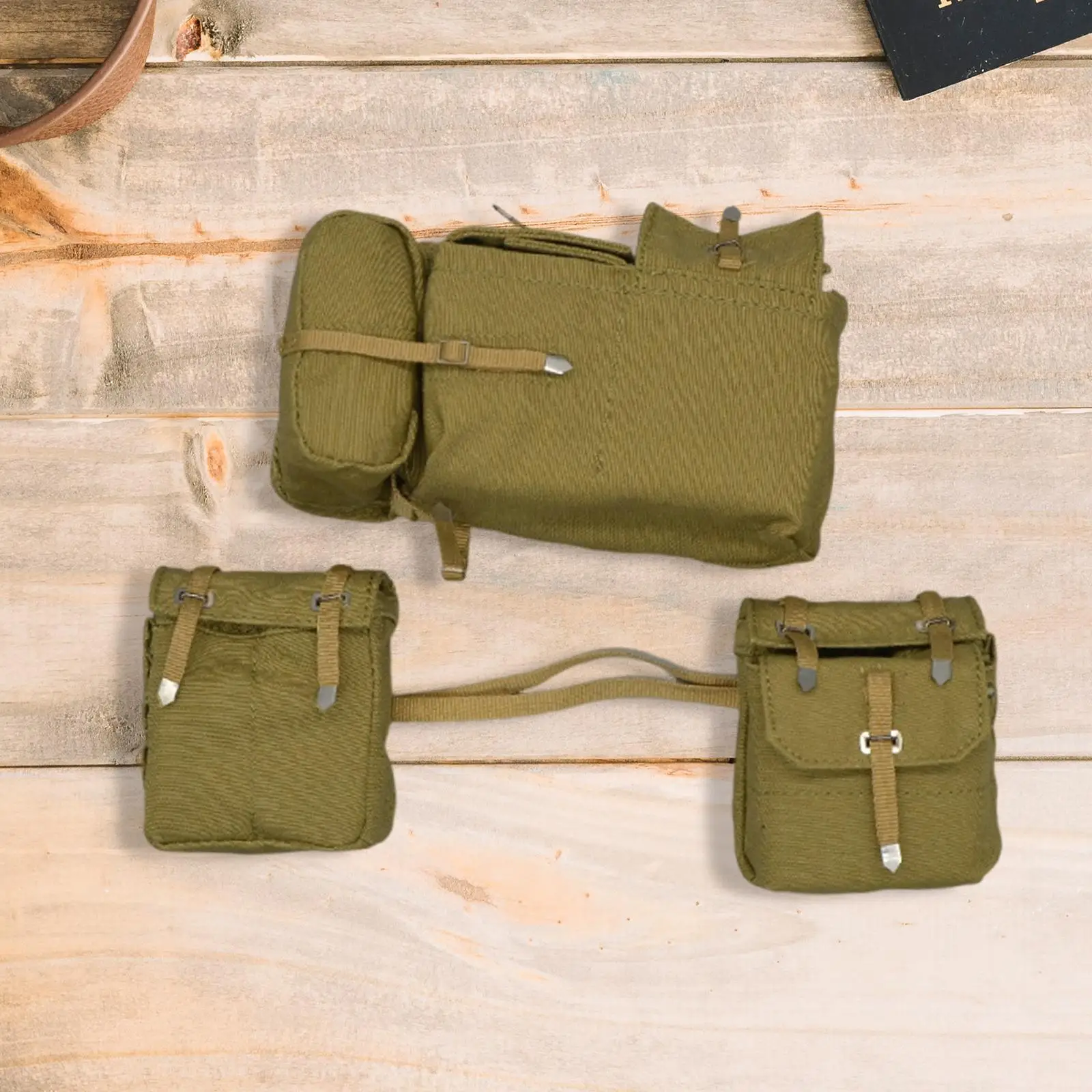 3 Pieces 1:6 Decoration Handmade Tool Bag Backpack Model for 12 3 Pieces 1:6 Decoration Handmade Tool Bag Backpack Model for 12