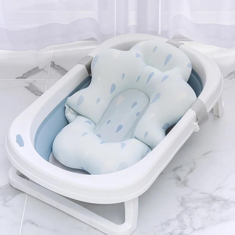 Asiento reclinable de baño para bebé con dibujos animados, hamaca ajustable, soporte para recién nacido, cojín de malla antideslizante para un tiempo de baño seguro - imagen 2