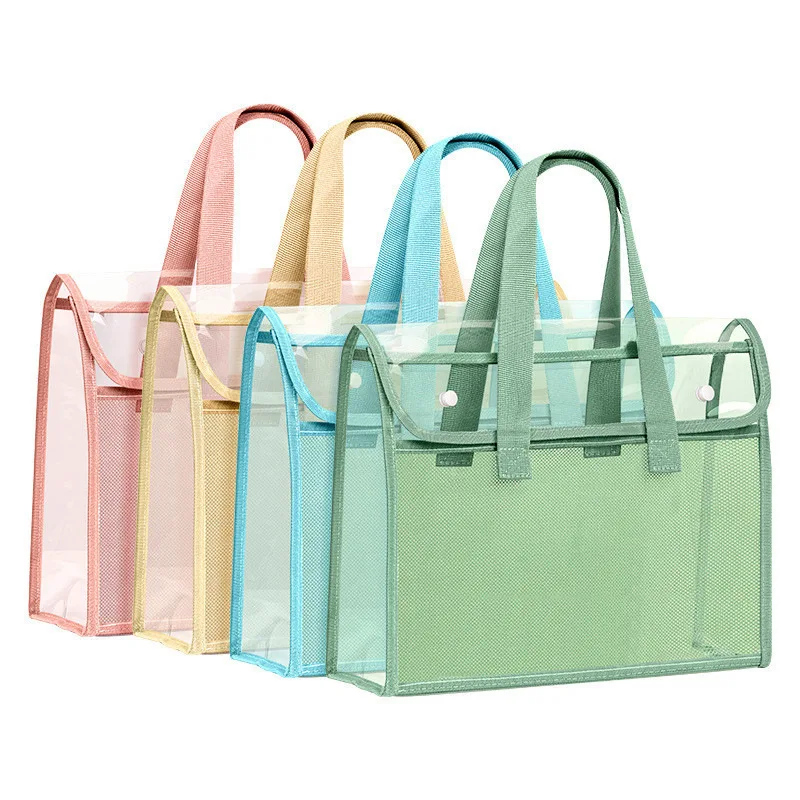 Carpeta de mano transparente impermeable, archivador PVC expandible - imagen 4