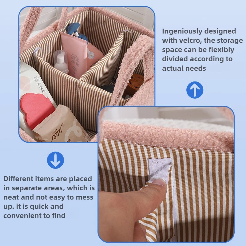 Bolsa de viaje portátil para mamá, bolsa de pañales, almacenamiento de biberones, bolso multifuncional, cesta organizadora de productos para bebés - imagen 5