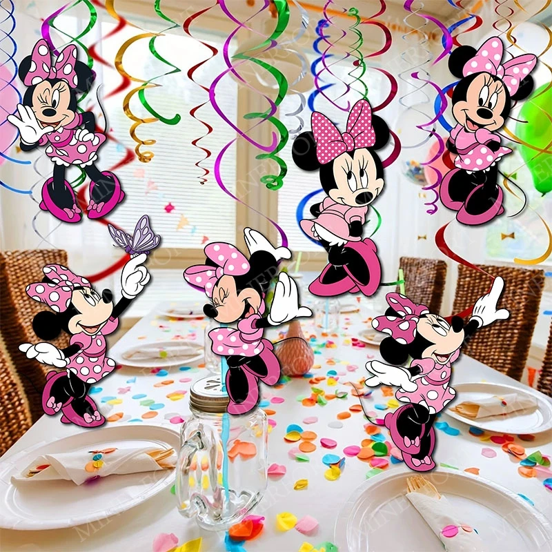 Espirales colgantes Mickey y Minnie para decoración infantil de cumpleaños - imagen 4
