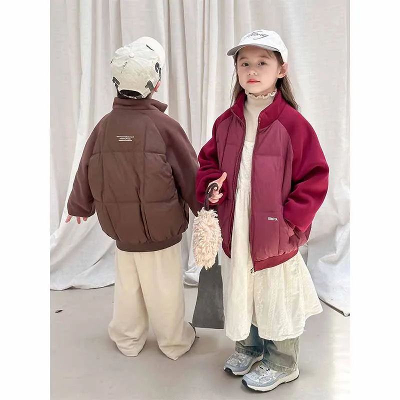 Abrigo de plumón cálido para niños – Chaqueta invernal con cuello