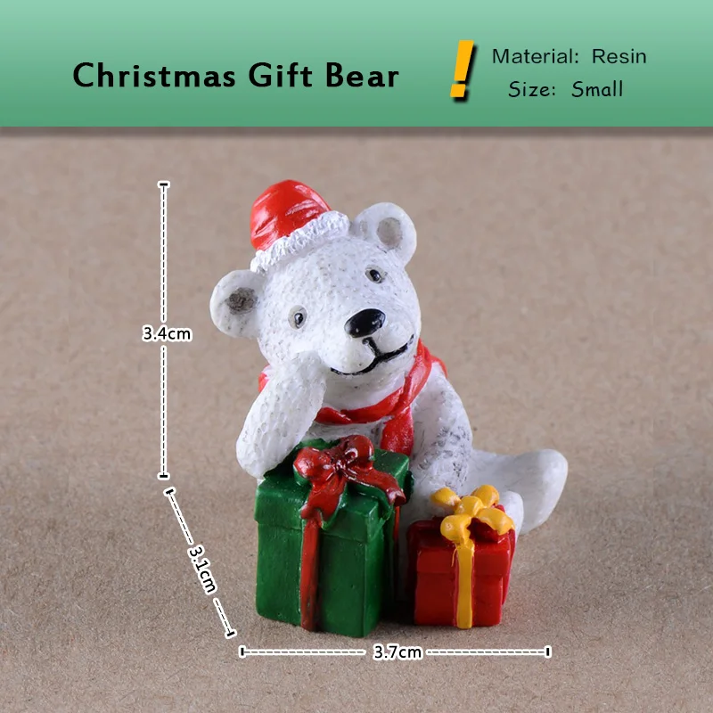 Figurita en miniatura de animales Zakka de Navidad, figura de gato, cerdo, rana, pastel para el hogar, decoración de escritorio, Mini adorno de jardín, regalo de Festival de resina - imagen 5