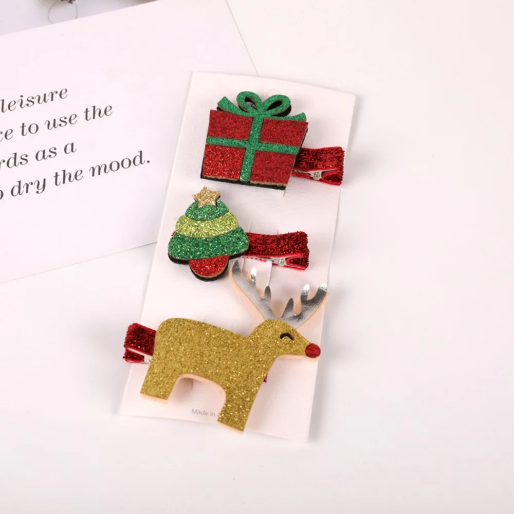 Pinzas para el pelo de árbol de Navidad para niños y niñas, horquillas con campana de Reno y Natividad, accesorios para el cabello de Navidad, regalo de Navidad de Año Nuevo 2025 - imagen 4