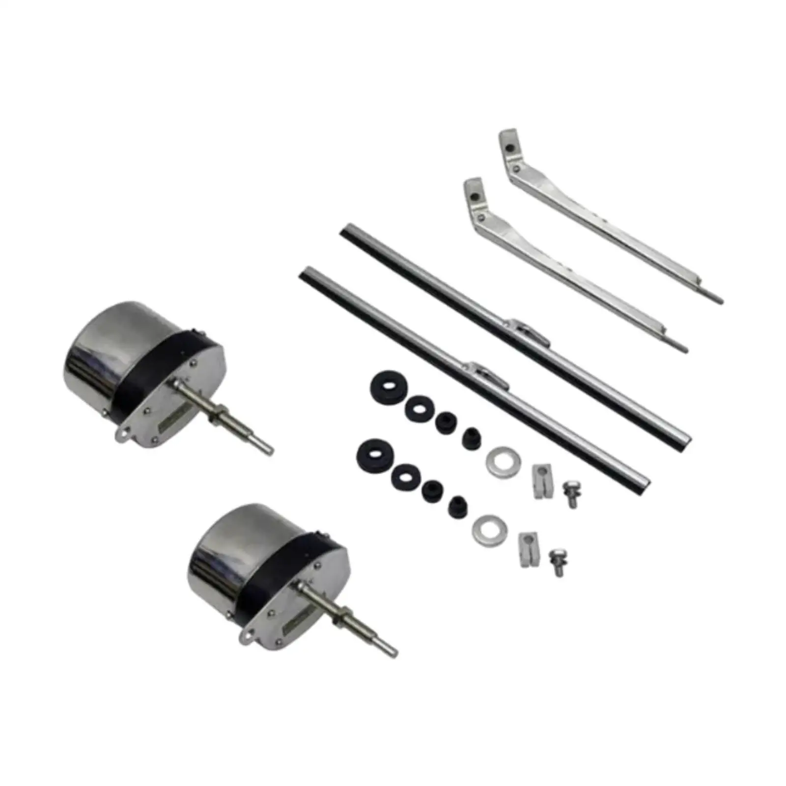 2Pcs Windshield Wiper Motor Set Stainless Steel Car Windshield Wiper Motor