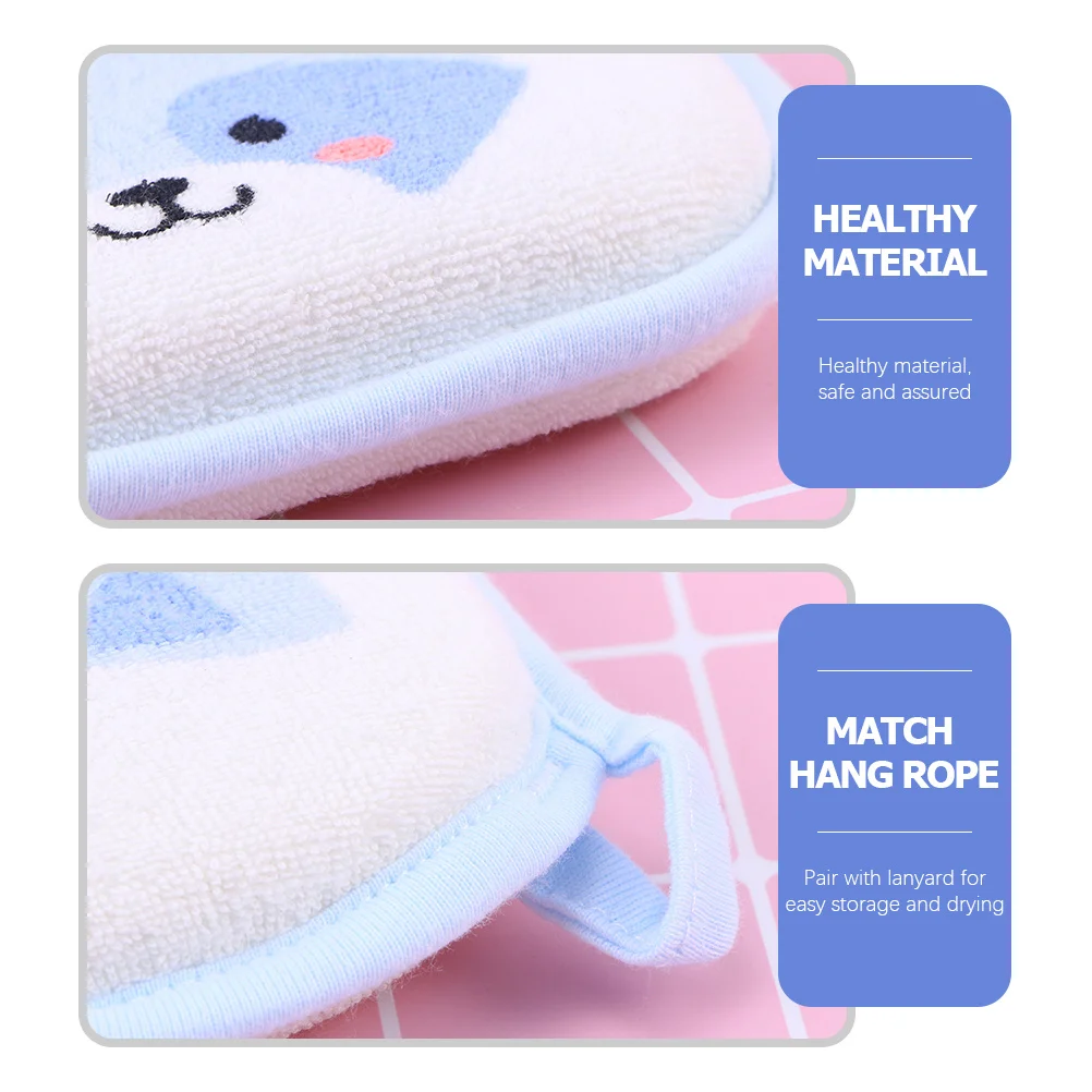 Esponja de baño para bebé, 3 uds., estropajo suave con dibujos de animales para ducha infantil, limpieza hidratante, exfoliante, cuidado suave de la piel para niños - imagen 5