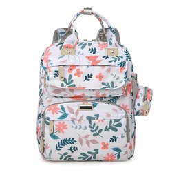 Bolsa organizadora de pañales para cochecito con bolsillo impermeable