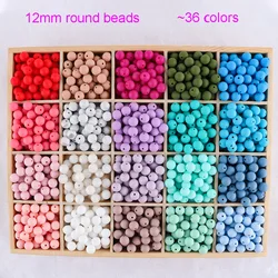 Kovict Perlas redondas de silicona para pulseras DIY