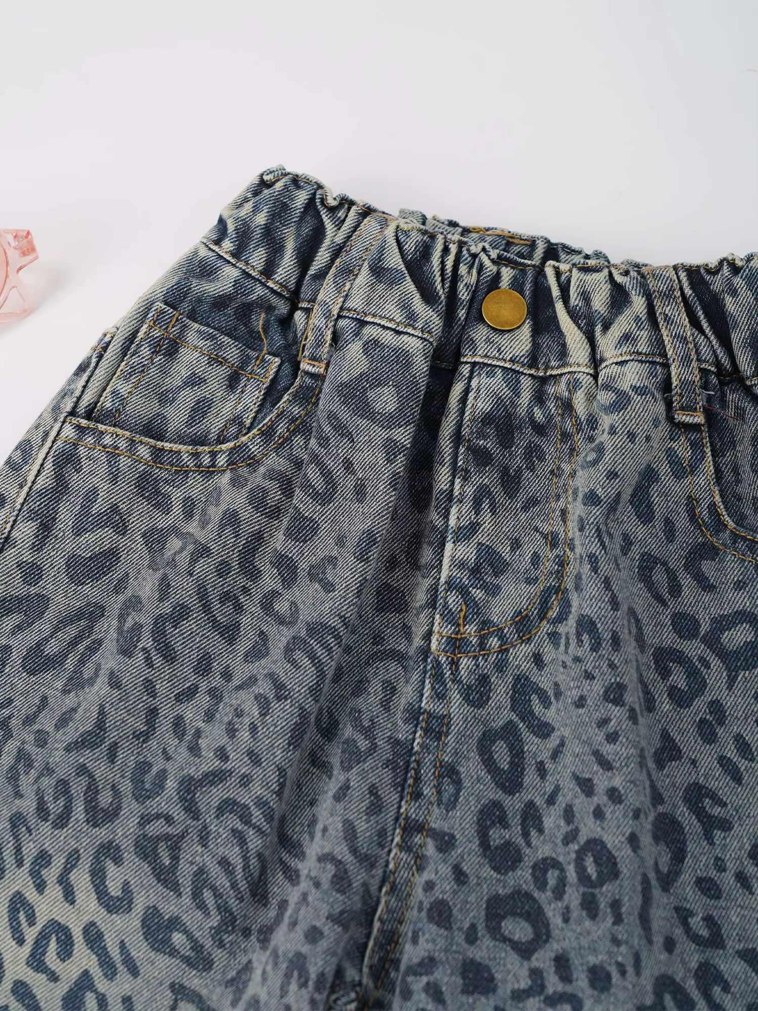 Vaqueros niña estampado leopardo con cintura elástica - imagen 4