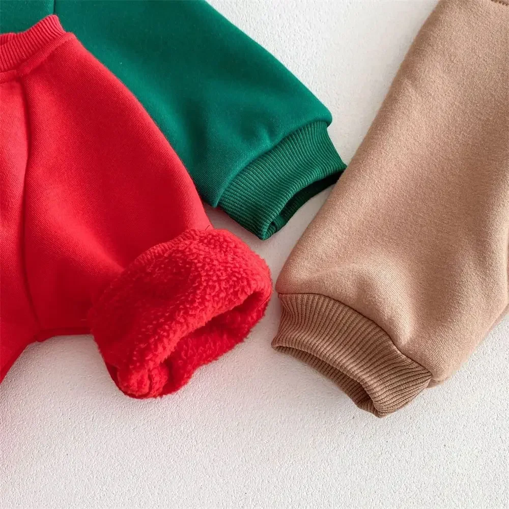 Pelele navideño bordado con sombrero para niños y niñas - imagen 3