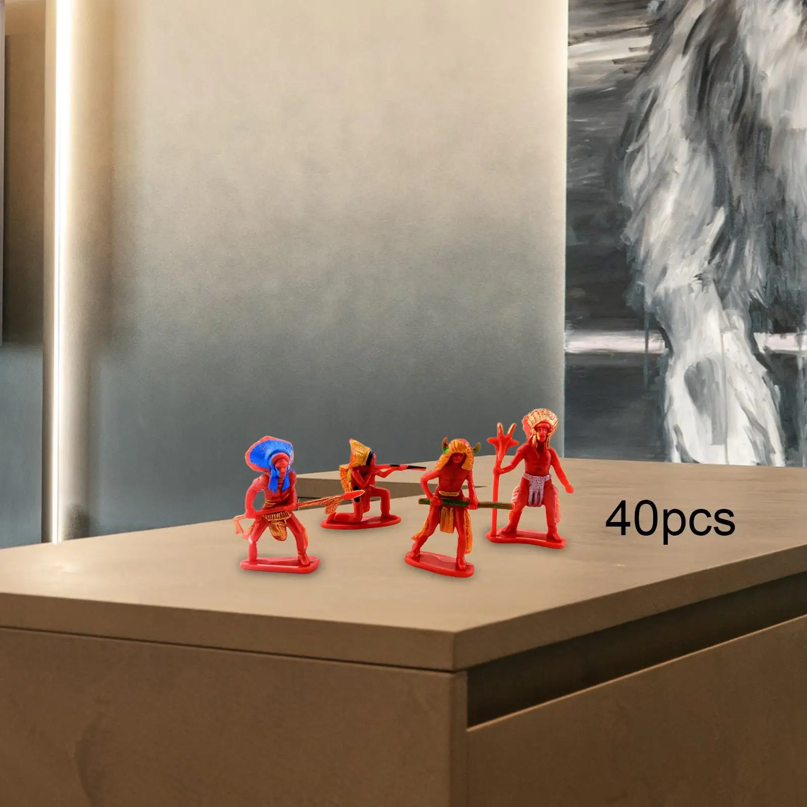 40 piezas de figuras indias, proyectos de bricolaje, diseño de figuras pintadas a mano en miniatura - imagen 2