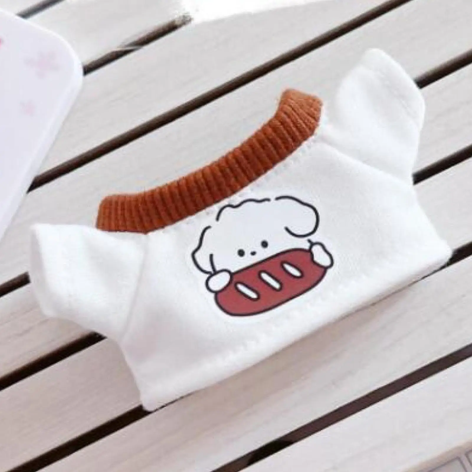 Plush Doll T Shirt Pendant Doll Outfits Adorable Costumes Doll Clothes for 17cm Doll