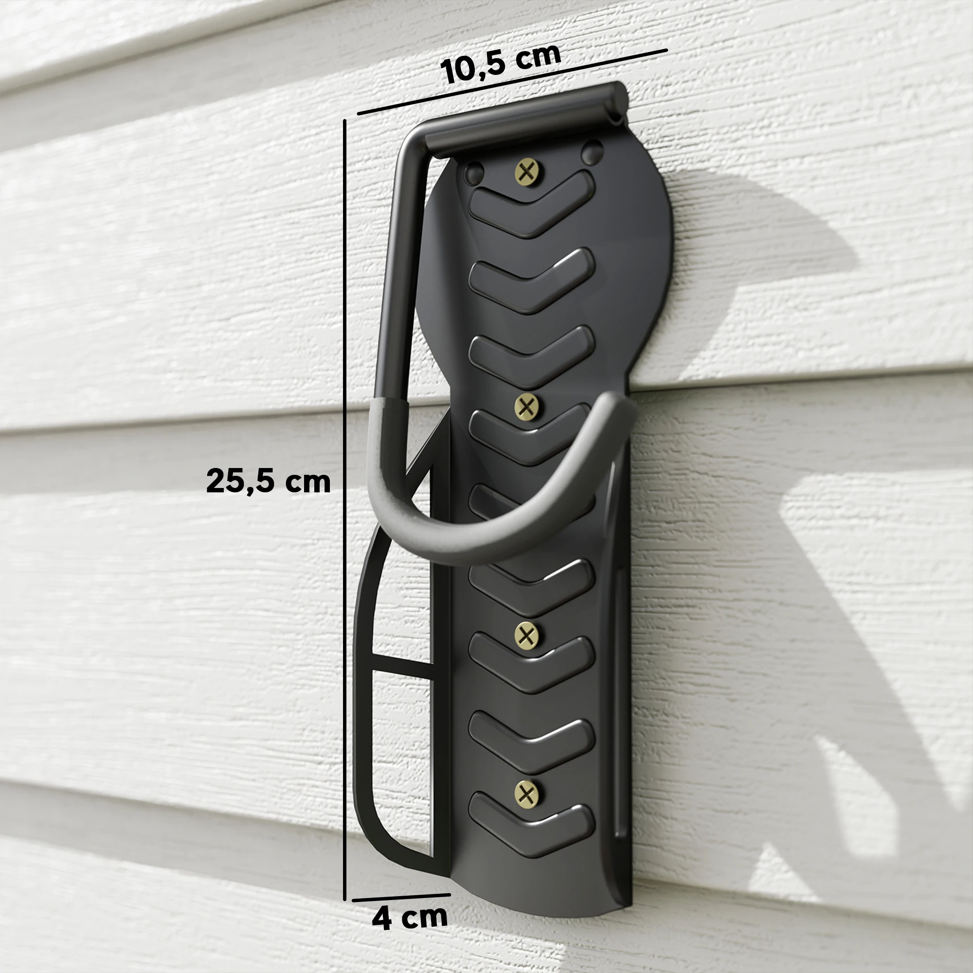 SPORTNOW Soportes de Pared para Bicicletas de 4 Piezas, Gancho para Colgar Bicicleta Plegable hasta 30 kg, Portabicicletas de Almacenamiento Vertical con Tornillos, para Casa, Garaje y Sótano, Negro - imagen 3