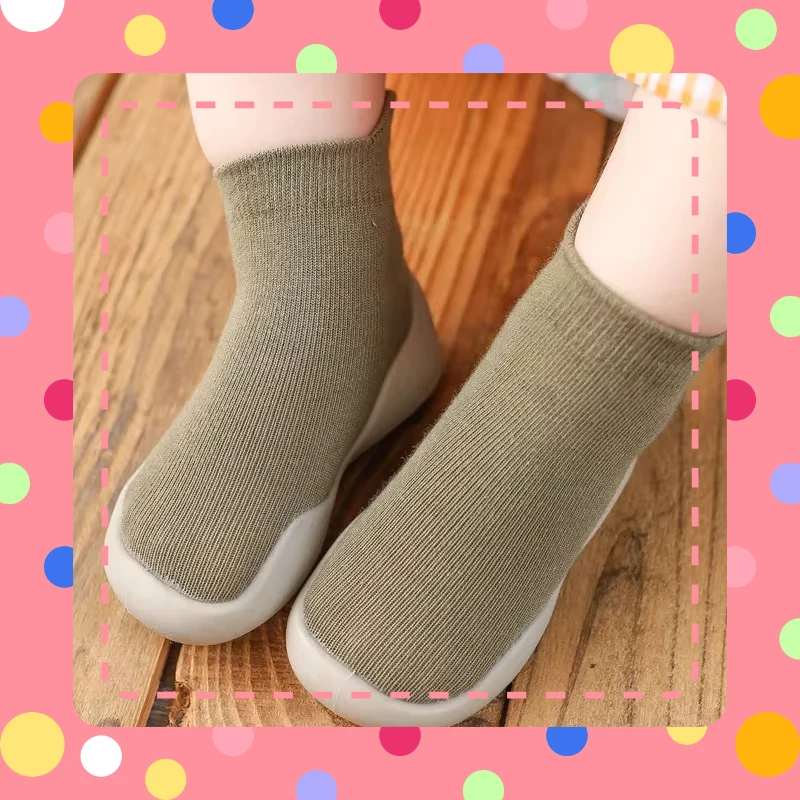 Zapatos de bebé antipatadas y absorbentes de golpes, nuevos zapatos de suela blanda para bebés pequeños, calcetines y zapatos bordados de punto para el suelo del bebé - imagen 3