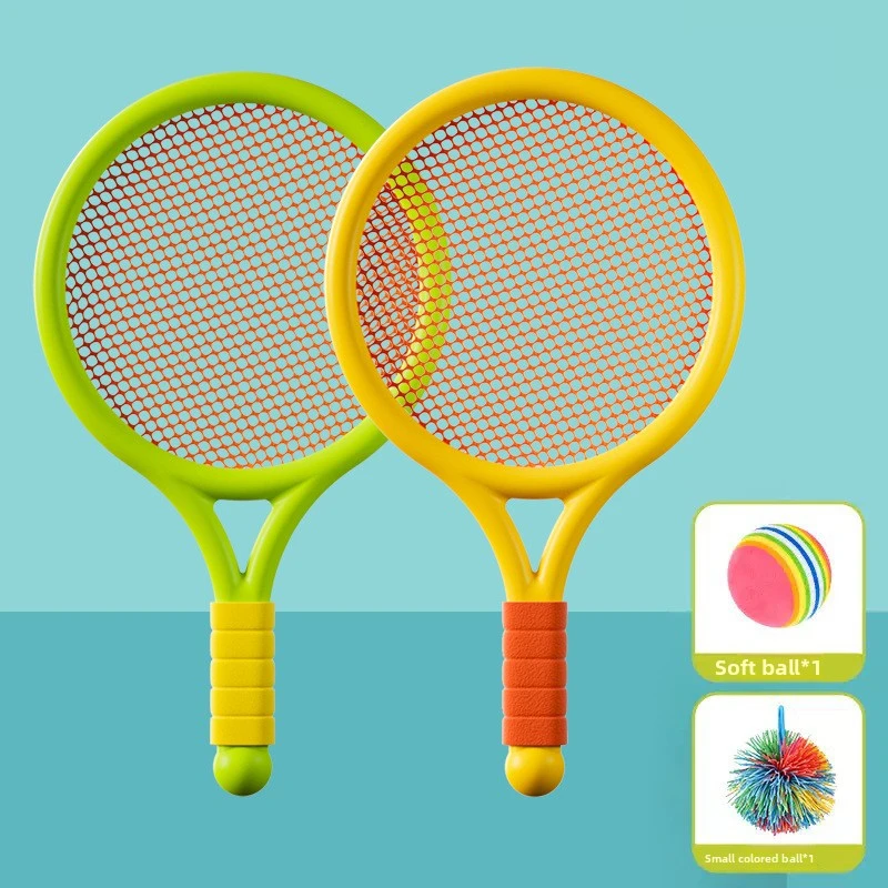 Raqueta de tenis elástica para niños de 3 a 5 años, juguete interactivo para deportes al aire libre y interiores, raqueta de entretenimiento para bádminton - imagen 5