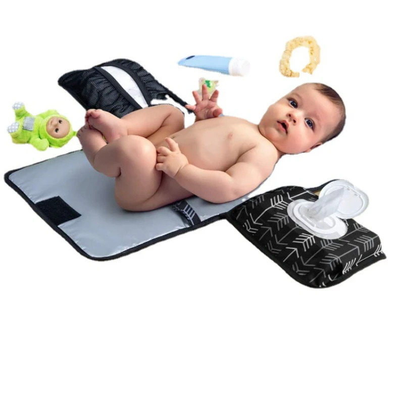 Cambiador de bebé, almohadilla portátil para cambiar pañales de bebé o almohadilla para cambiador. Almohadilla para cambiar pañales de una mano. Regalos para Baby Shower - imagen 4