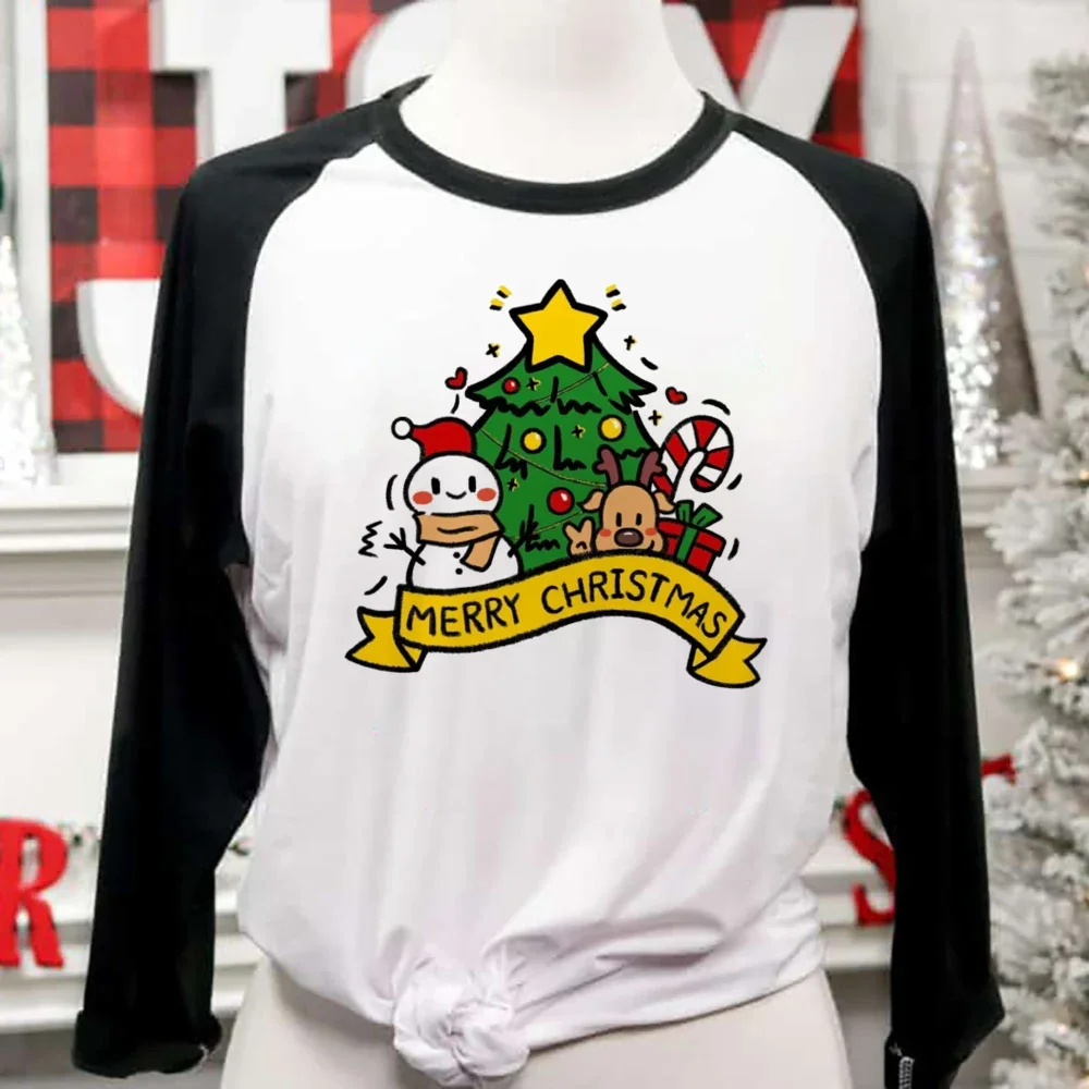 Camiseta familiar con estampado de ciervo de Feliz Navidad, trajes a juego, padre, madre, hijo, hija, ropa familiar, fiesta de navidad - imagen 3