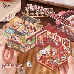 Pegatinas decorativas 3D de paisaje animado para niños