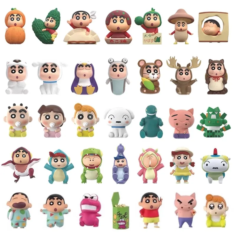 Original JANDOOM Crayon Shin-chan caja ciega Shin chan figura de Anime muñeca de grano de arroz Mini figura lindo modelo de dibujos animados juguetes para niños regalo - imagen 2