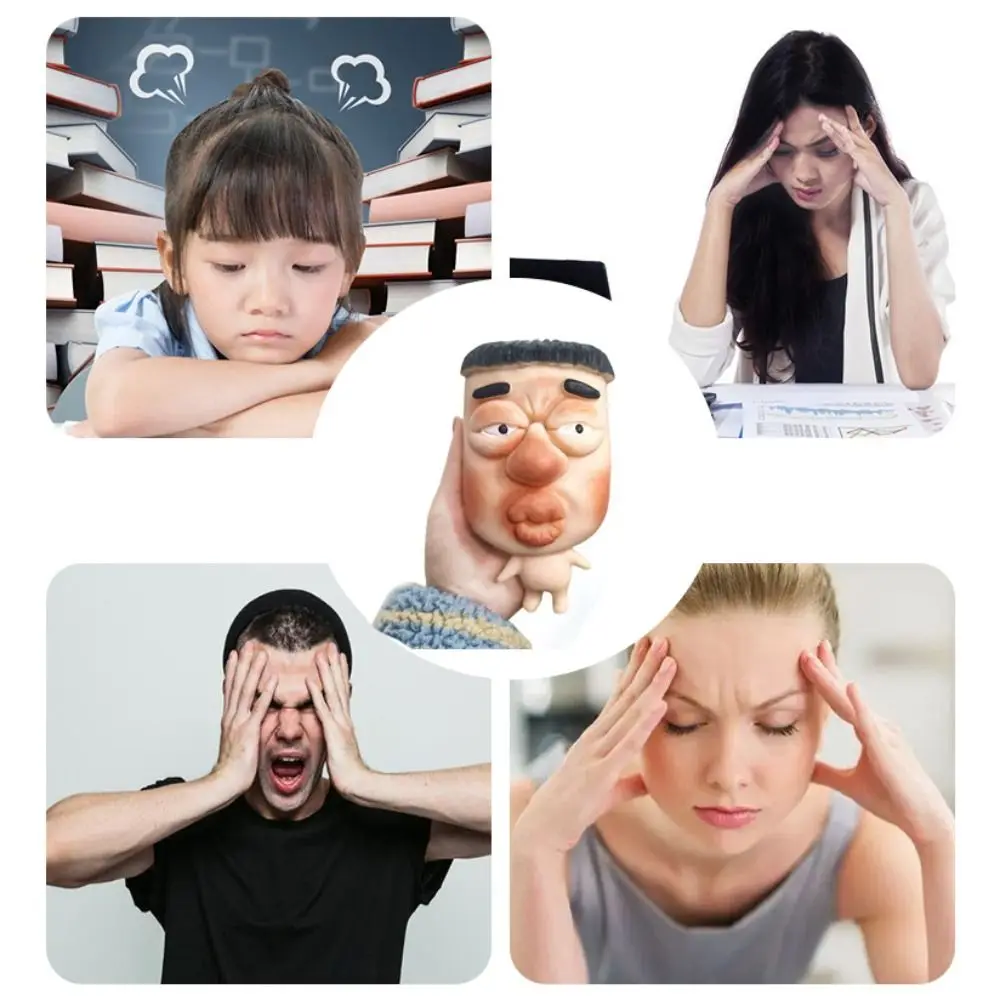 Juguete antiestrés de rebote lento con cara divertida para niños - imagen 2