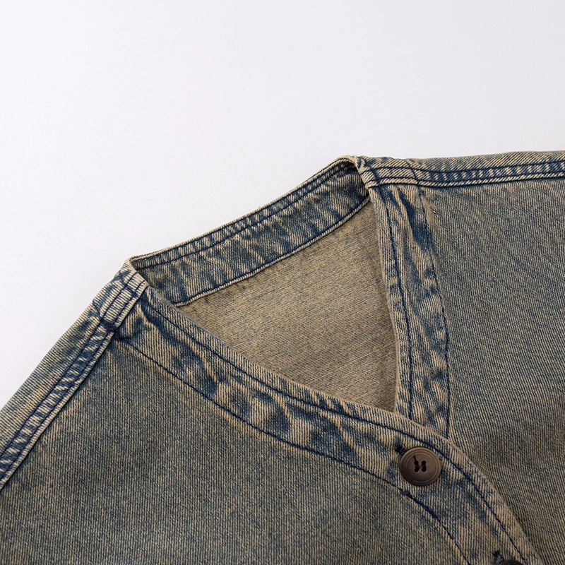 MILANCEL nuevo abrigo de otoño para niños 1-6T chaqueta Vintage desgastada para niñas versión coreana prendas de vestir finas y holgadas para niños - imagen 4