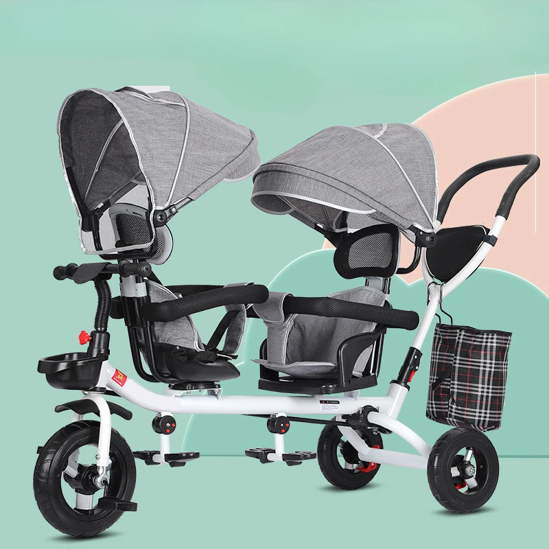 Cochecito doble bidireccional plegable para gemelos multifuncional - imagen 4