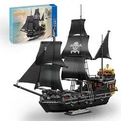 Bloques barco pirata negro – Juguete educativo DIY para niños