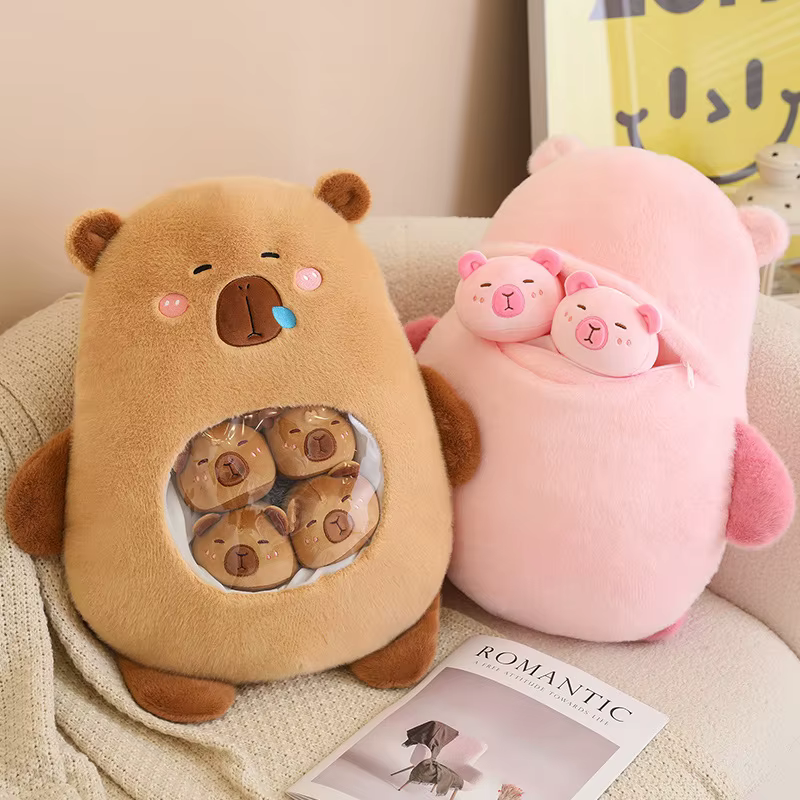 Peluche capibara suave bolsa infantil para siesta y juego - imagen 4