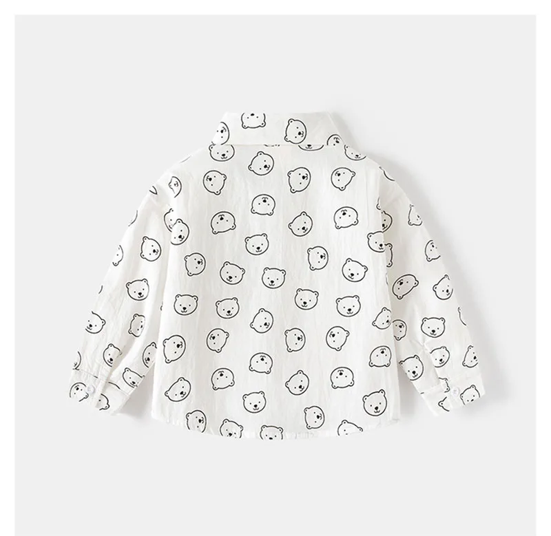 MILANCEL Camiseta infantil de oso a rayas para primavera - imagen 4
