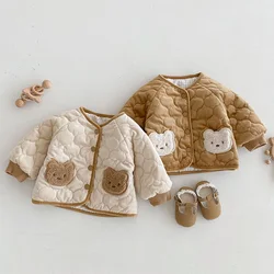 Chaquetón doble cara con oso para bebé – Abrigo infantil de invierno
