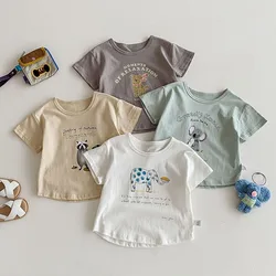 MILANCEL Camiseta verano para niños con dibujos de animales