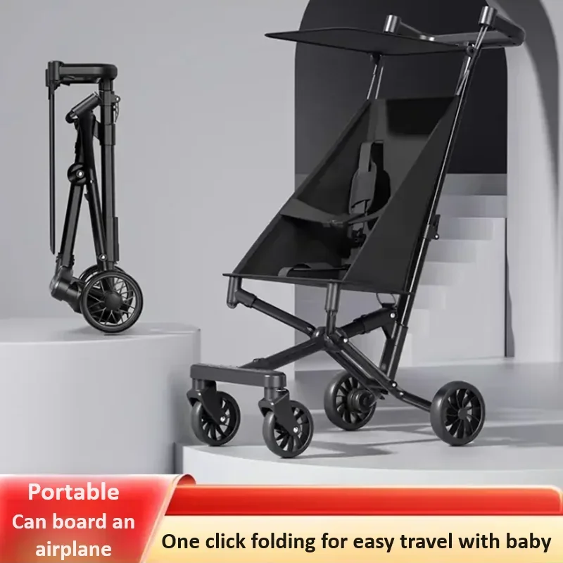 Cochecito bebé plegable con un clic ligero portátil antivuelco - imagen 4