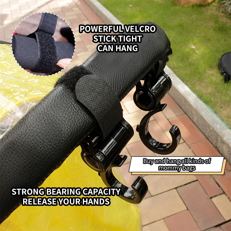 2 uds accesorios de cochecito de dibujos animados gancho grande de grado paraguas gancho de coche y gancho de cochecito de bucle - imagen 4