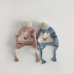 Gorro de punto con orejeras para bebé – Diseño animal cálido invierno