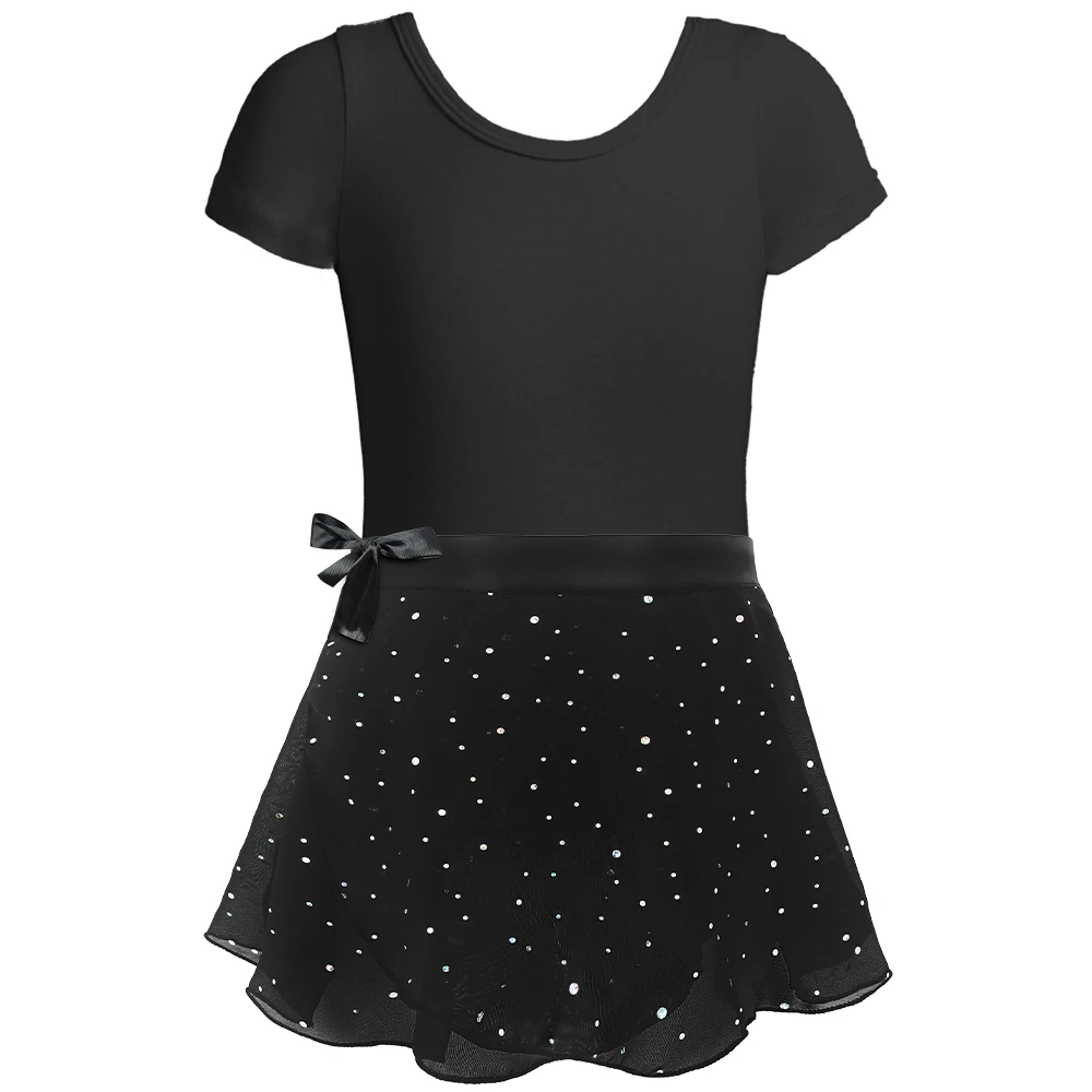 Leotardo de ballet infantil con falda desmontable y lazo - imagen 2