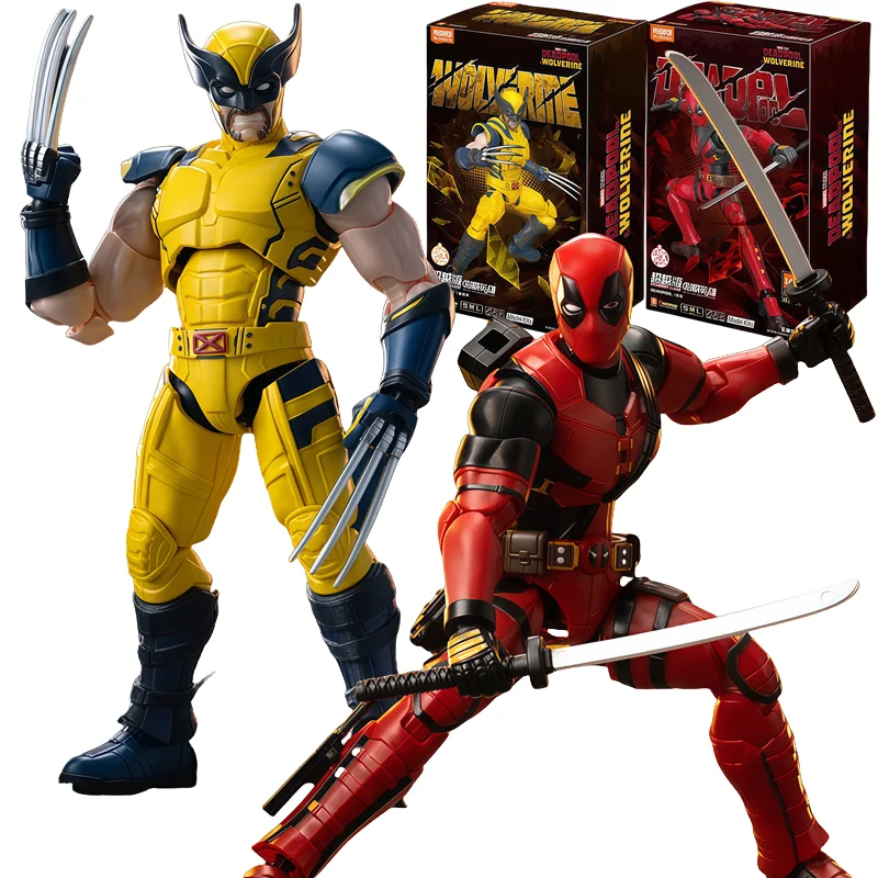 Nueva figura de acción BLOKEES Deadpool & Wolverine, juguetes de ensamblaje de modelos coleccionables móviles, adornos de escritorio, regalos festivos