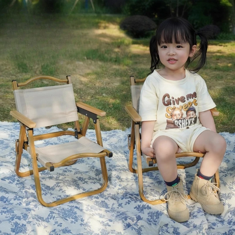 Kmiter Silla de camping transpirable plegable para niños aluminio