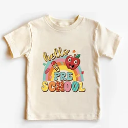 Hello Prek camiseta niños vuelta al cole divertida suave inicio escolar