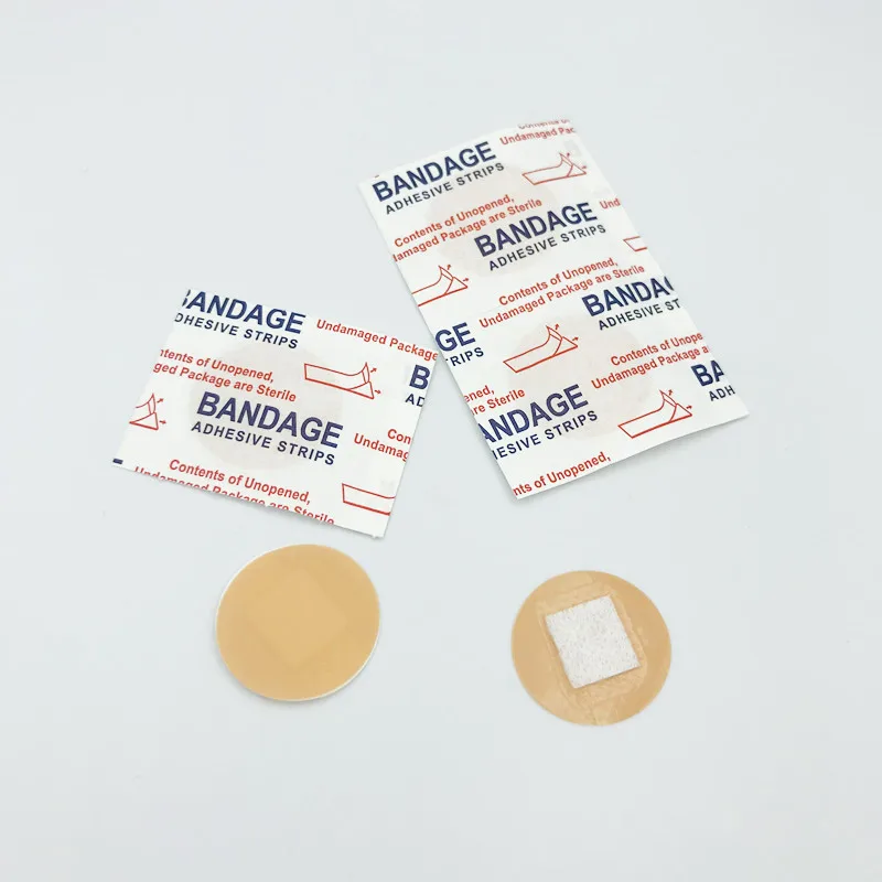 100 unids/set tirita redonda forma circular parche de piel para primeros auxilios vendaje para heridas vendajes adhesivos impermeables Wounplast - imagen 3