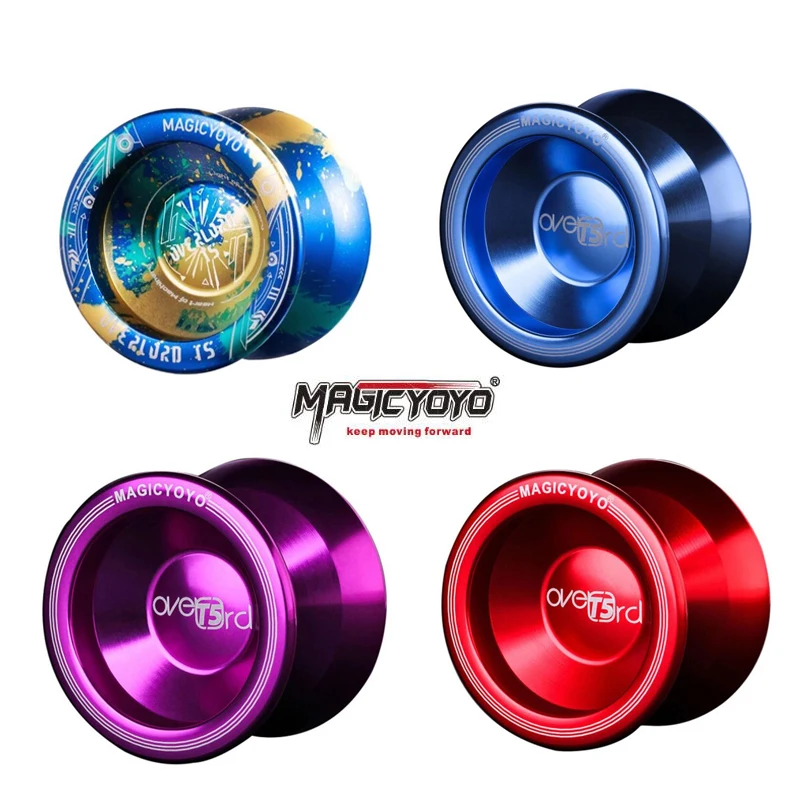 Yoyo mágico profesional T5 Overlord, aleación de aluminio, Metal, rodamiento KK 8 bolas con cuerda para niños, juguete deportivo exterior - imagen 3
