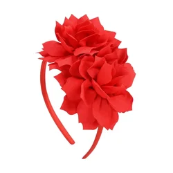 Diadema de grogrén con flores grandes para niña