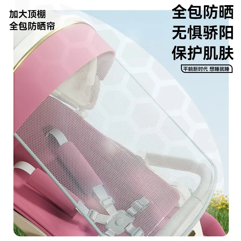 2025Carrito de mano con artefacto para caminar para bebé, ligero, plegable, para sentarse, tumbarse, dormir - imagen 4