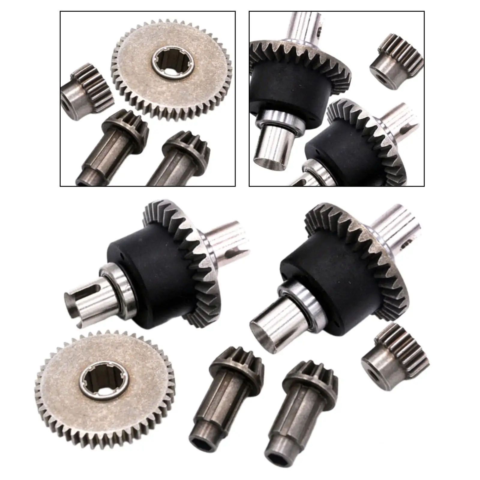 RC Car Differential Gears Pinion Gears, Main Gear, Motor Gear, and Screw Set Upgrade Accessory for 1/16 16101 16102 RC Model Car