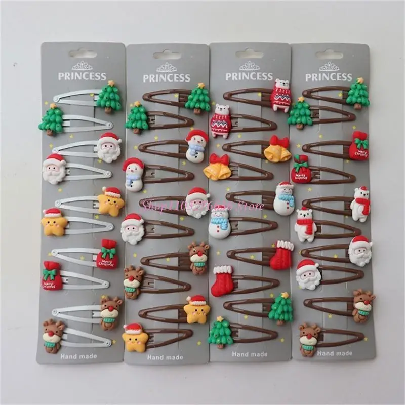 Horquillas navideñas para el pelo de niña - imagen 3