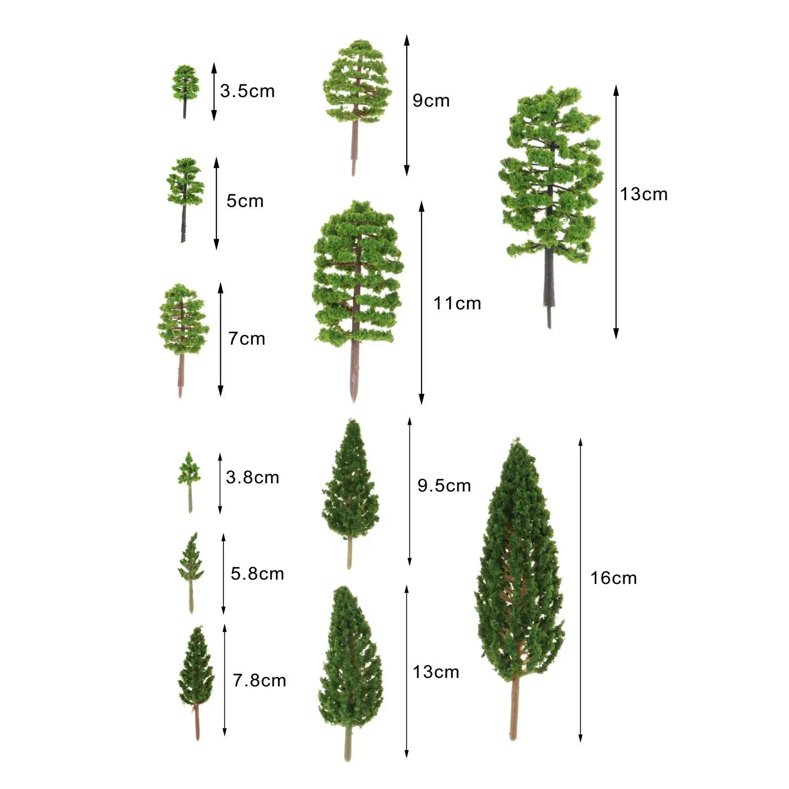 Mixed Model Trees Diorama Supplies, DIY Trees for Projects, Model Train Scenery