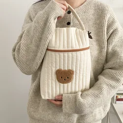 Bolsa de pañales maternal de algodón – Organizador con cremallera