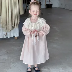 Ropa para niñas de 2 a 7 años, vestido acampanado para niñas, vestidos plisados para niñas, vestido suelto de primavera para niñas