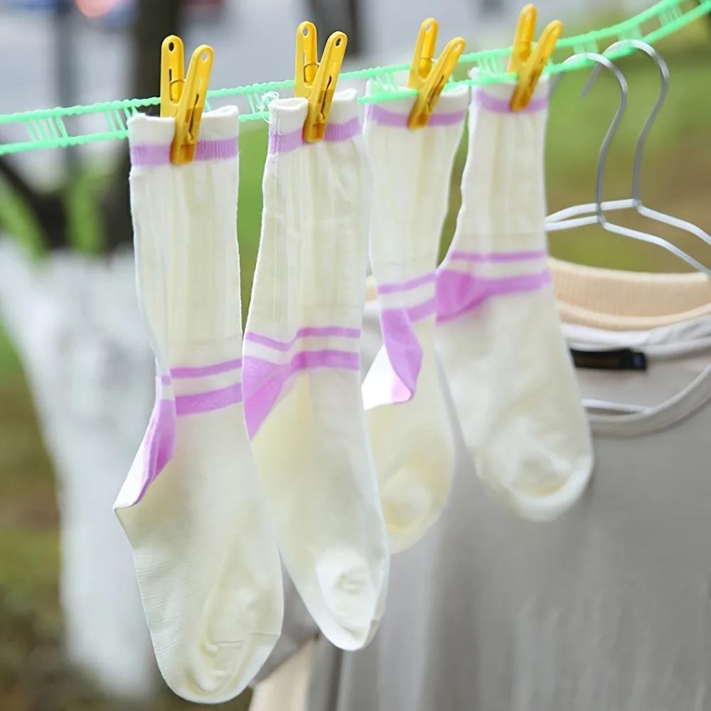 Tendedero antideslizante y resistente al viento, tendedero estilo valla, cuerda de secado para edredón sin perforar agujeros, tendedero para exteriores, 1 ud. - imagen 5