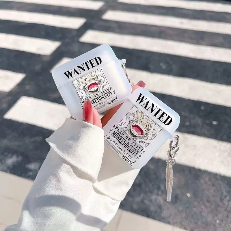 Funda protectora de una pieza Luffy con colgante acrílico para Airpods 4 3 2 1 Pro, accesorios para auriculares, funda de silicona para auriculares Bluetooth - imagen 3